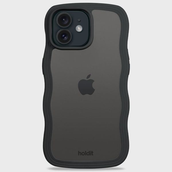 Holdit Coque Wavy Apple iPhone 12 (Pro) - Black / Transparent