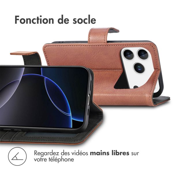 imoshion Étui de télephone portefeuille Apple iPhone 17 Pro Max - Marron