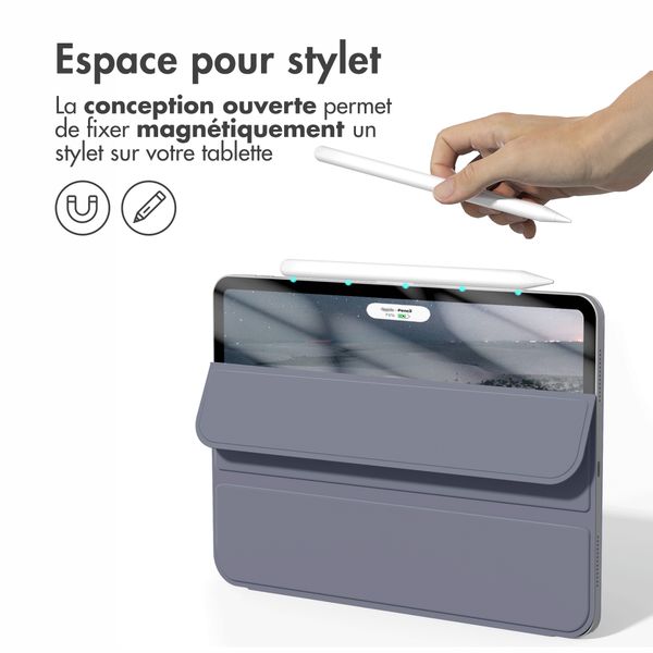 imoshion Magnetic etui de téléphone portefeuille Apple iPad Air 11 pouces (2025) M3 / (2024) M2 / Air 5 (2022) / Air 4 (2020) - Lavender