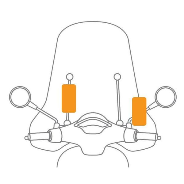 Lampa Smart Scooter Flow - Support de téléphone scooter - Fixation posurur rétroviseur et pare-brise - Noir