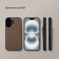Selencia Coque Riva avec porte-cartes Apple iPhone 16 - Mocha Brown