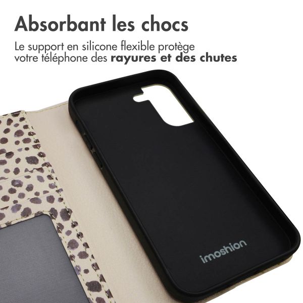 imoshion Étui de télephone portefeuille Design Samsung Galaxy S21 FE - Black And White Dots