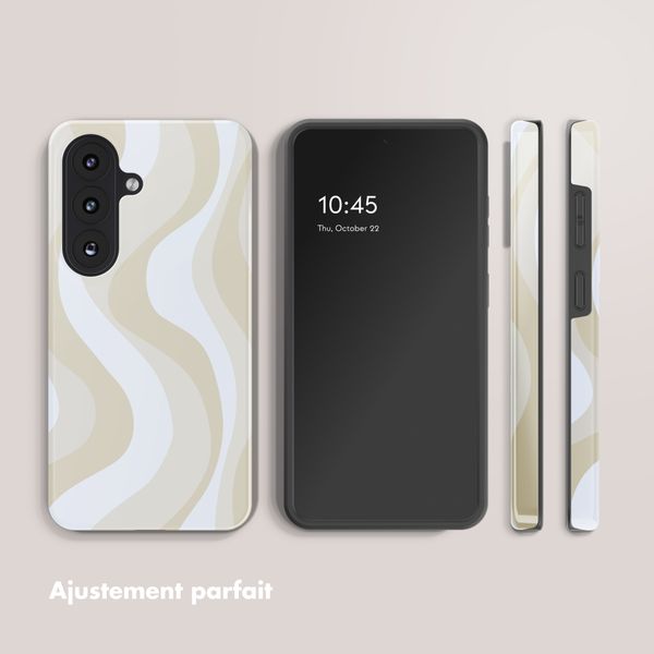 Selencia Coque arrière Vivid avec MagSafe Samsung Galaxy S26 - Desert Waves Beige