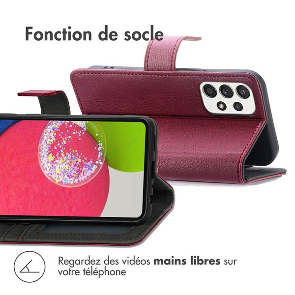 imoshion Étui de téléphone portefeuille Luxe Samsung Galaxy A52(s) (5G/4G) - Bordeaux