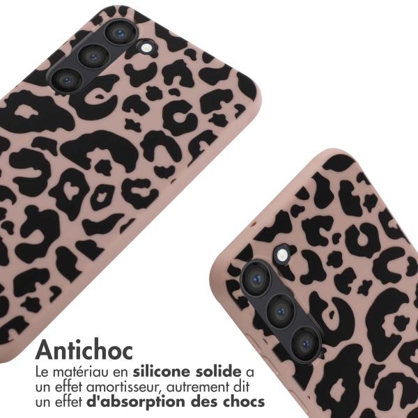 imoshion Coque design en silicone avec cordon Samsung Galaxy S23 Plus - Animal Pink