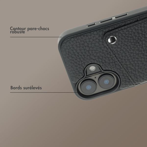 Selencia Coque Riva avec porte-cartes Apple iPhone 17 - Noir