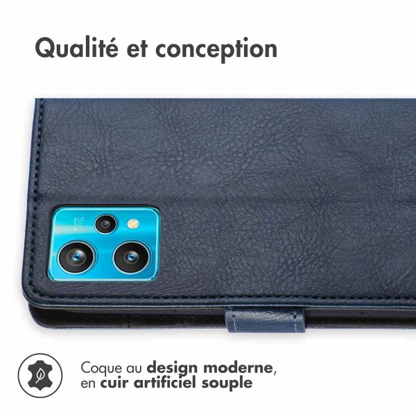 imoshion Étui de téléphone portefeuille Luxe Realme 9 Pro Plus - Bleu foncé