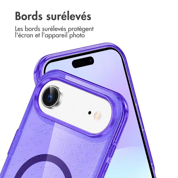 imoshion Coque Pailletée avec MagSafe Apple iPhone Air - Violet