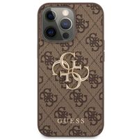 Guess Coque 4G Metal Logo Backcover Apple iPhone 13 Pro Max - Marron