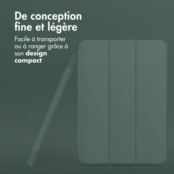 Accezz Coque tablette portefeuille Smart Silicone Samsung Galaxy Tab A9 Plus - Vert foncé