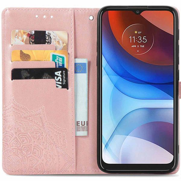 imoshion Etui téléphone portefeuille Moto E7i Power - Rose Champagne