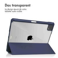 imoshion Coque tablette rigide Trifold Apple iPad Pro 11 (2022 / 2021 / 2020 / 2018) - Bleu foncé
