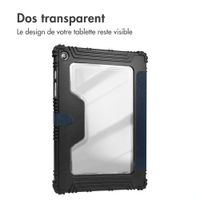 Accezz Coque tablette Rugged Trifold Samsung Galaxy Tab A9 Plus - Bleu foncé
