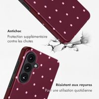 Selencia Coque arrière Vivid avec MagSafe Samsung Galaxy S26 - Happy Dots Burgundy