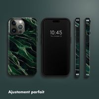 Selencia Coque arrière Vivid Tough iPhone 15 Pro Max - Chic Marble Quartz