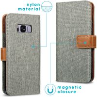 imoshion Étui de téléphone portefeuille Canvas Luxe Galaxy S8 - Gris