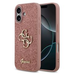 Guess Coque 4G Metal Logo Glitter Apple iPhone 17 - Rose