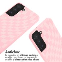 imoshion Coque design en silicone avec cordon Samsung Galaxy S22 - Retro Pink