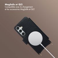 Selencia Étui Riva avec MagSafe et cordon de téléphone Samsung Galaxy S24 / S25 - Noir