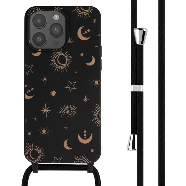 imoshion Coque design en silicone avec cordon iPhone 15 Pro Max - Sky Black