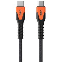 UAG Câble de charge USB-C vers USB-C avec cœur en Kevlar® - 1,5 mètre - Noir / Orange