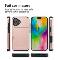 imoshion Coque arrière avec porte-cartes iPhone 16 - Rose Dorée