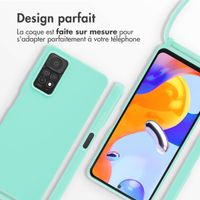 imoshion Coque en silicone avec cordon Xiaomi Redmi Note 11 Pro - Vert menthe
