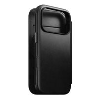 Nomad Étui de style livre folio moderne en cuir Horween avec MagSafe Apple iPhone 17 Pro - Noir