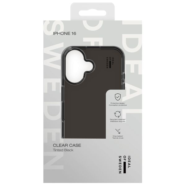 iDeal of Sweden Coque Clear Apple iPhone 16 - Tinted Black