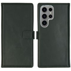 Selencia Étui portefeuille en cuir véritable Samsung Galaxy S24 Ultra - Vert