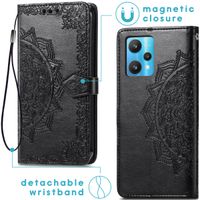 imoshion Etui de téléphone portefeuille Mandala Realme 9 Pro - Noir