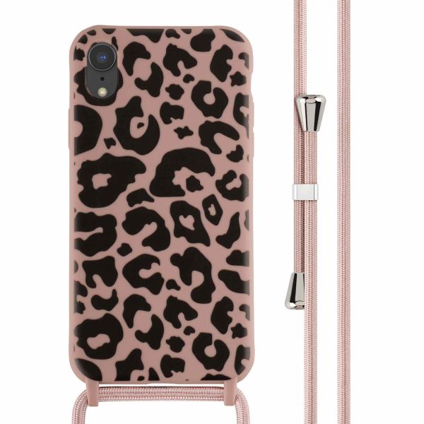 imoshion Coque design en silicone avec cordon iPhone Xr - Animal Pink