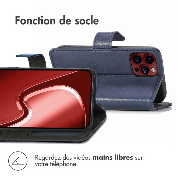 imoshion Étui de télephone portefeuille Apple iPhone 15 Pro Max - Bleu foncé