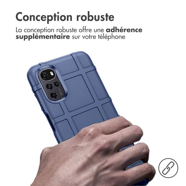 imoshion Coque Arrière Rugged Shield Motorola Moto G22 / E32 / E32s - Bleu foncé