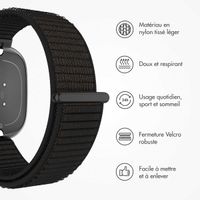 imoshion Bracelet en nylon Fitbit Versa 4/ 3 / Sense (2) - Noir