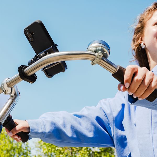 imoshion Support de téléphone Aluminium pour vélo - Rotatif à 360° - Léger - Universel - Noir