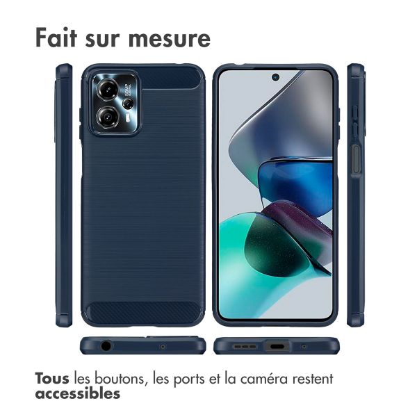 imoshion Coque Brushed Motorola Moto G13 / G23 - Bleu foncé