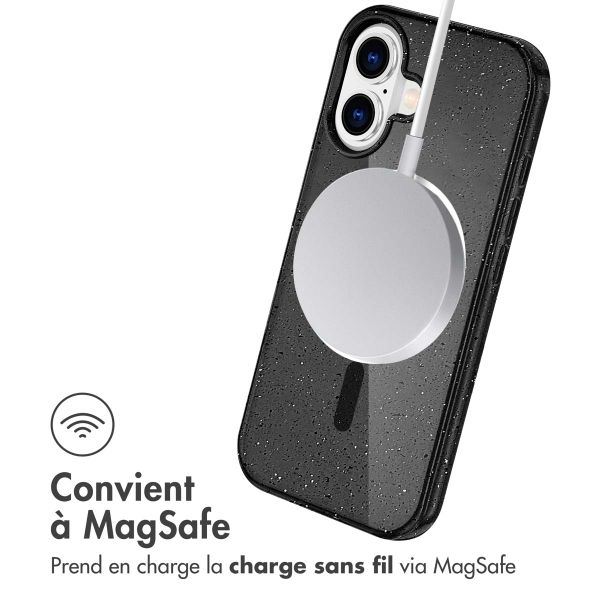 imoshion Coque Pailletée avec MagSafe Apple iPhone 17 - Noir