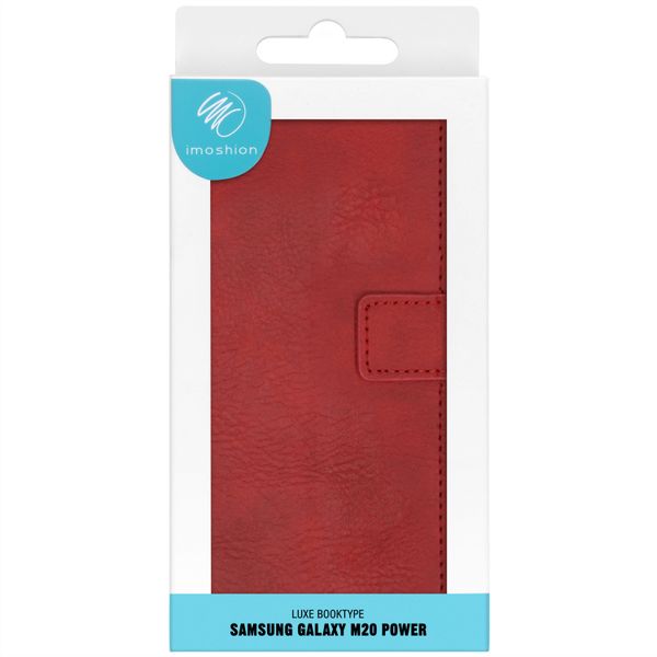 imoshion Étui de téléphone portefeuille Luxe Samsung Galaxy M20 Power - Rouge