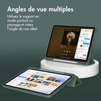 Accezz Coque tablette portefeuille Smart Silicone Apple iPad 11 (2025) 11 pouces A16 / iPad 10 (2022) 10.9 pouces - Vert foncé