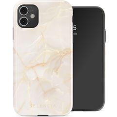 Selencia Coque arrière Vivid Apple iPhone 11 - Golden Beige Marble