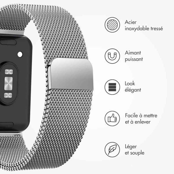 imoshion Bracelet magnétique milanais Samsung Galaxy Fit 3 - Argent