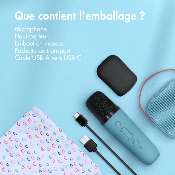 imoshion Kids Karaoke Set - Enceinte et micro - Soft Blue