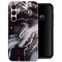 Selencia Coque arrière Vivid Samsung Galaxy A55 - Chic Marble Black