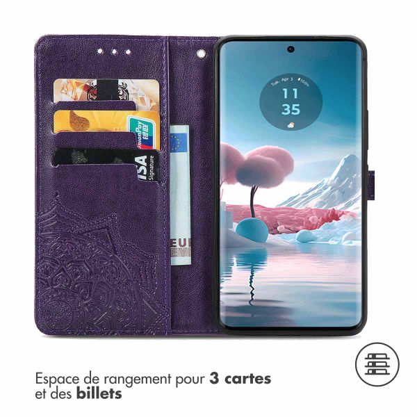 imoshion Etui de téléphone portefeuille Mandala Motorola Edge 40 Neo - Violet