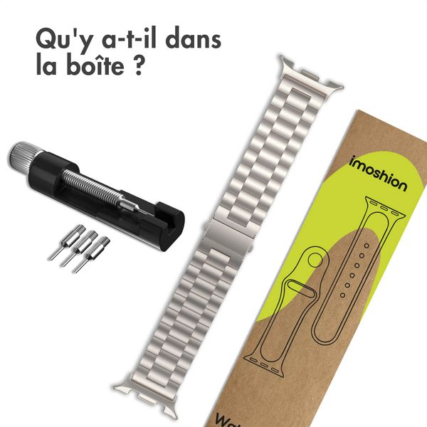 imoshion Bracelet en acier Samsung Galaxy Watch 8 (40/44mm) / Classic (46mm) - Lumière stellaire