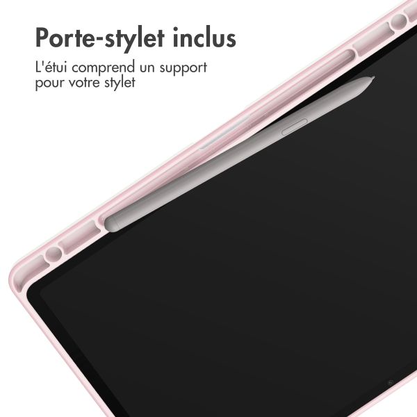 imoshion Coque tablette rigide Trifold Samsung Galaxy Tab S10 Plus / Tab S9 Plus / Tab S9 Plus FE 12.4 pouces - Rose