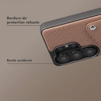 Selencia Coque Riva avec porte-cartes Samsung Galaxy S26 Ultra - Mocha Brown