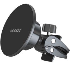 Accezz Support de téléphone pour voiture - MagSafe - Cercle Magnétique Inclus - Grille de ventilation - Noir