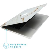 imoshion Coque Design Laptop MacBook Pro 14 pouces (2021 / 2023 M3 chip / 2024 M4 chip) - A2442 / A2779 / A2918 / A3112 / A3185 / A3401 - White Marble